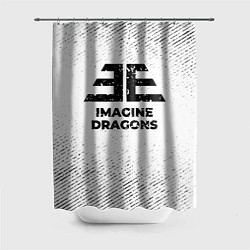 Шторка для ванной Imagine Dragons с потертостями на светлом фоне