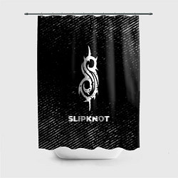 Шторка для душа Slipknot с потертостями на темном фоне, цвет: 3D-принт