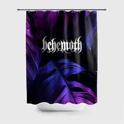 Шторка для душа Behemoth Neon Monstera, цвет: 3D-принт