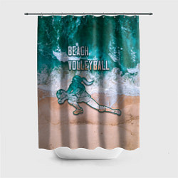 Шторка для ванной Beach volleyball ocean theme