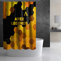 Шторка для душа Apex Legends - gold gradient: символ сверху, цвет: 3D-принт — фото 2