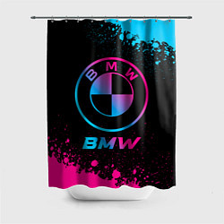 Шторка для душа BMW - neon gradient, цвет: 3D-принт