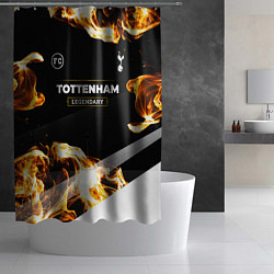 Шторка для душа Tottenham legendary sport fire, цвет: 3D-принт — фото 2