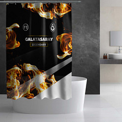 Шторка для душа Galatasaray legendary sport fire, цвет: 3D-принт — фото 2