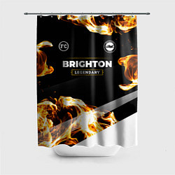 Шторка для душа Brighton legendary sport fire, цвет: 3D-принт