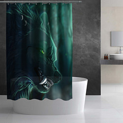Шторка для душа Fantasy волк, цвет: 3D-принт — фото 2