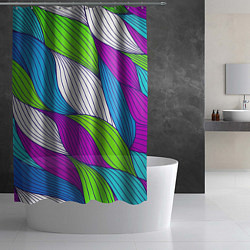 Шторка для душа Цветная ткань, цвет: 3D-принт — фото 2