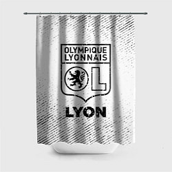 Шторка для душа Lyon с потертостями на светлом фоне, цвет: 3D-принт