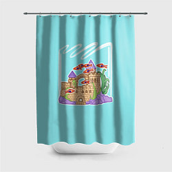 Шторка для душа Подводное царство, цвет: 3D-принт