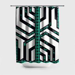Шторка для душа Киберпанк сеть, цвет: 3D-принт