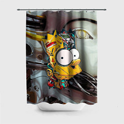 Шторка для душа Башка Барта Симпсона - Robopunk, цвет: 3D-принт
