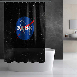 Шторка для душа Эдик Наса космос, цвет: 3D-принт — фото 2
