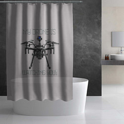 Шторка для душа Мой дрон следит за тобой!, цвет: 3D-принт — фото 2