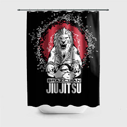 Шторка для душа Jiu-Jitsu red sun Brazil, цвет: 3D-принт