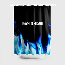Шторка для ванной Iron Maiden blue fire