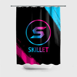 Шторка для душа Skillet - neon gradient, цвет: 3D-принт