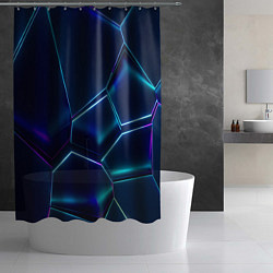 Шторка для душа Перламутровые фигуры, цвет: 3D-принт — фото 2