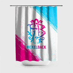 Шторка для ванной Nickelback neon gradient style