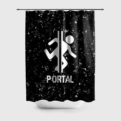 Шторка для ванной Portal glitch на темном фоне