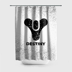Шторка для душа Destiny с потертостями на светлом фоне, цвет: 3D-принт