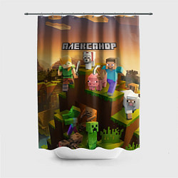 Шторка для душа Александр Minecraft, цвет: 3D-принт