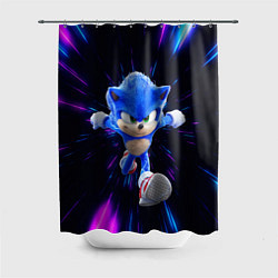 Шторка для душа Sonic running, цвет: 3D-принт