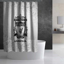 Шторка для душа Liverpool с потертостями на светлом фоне, цвет: 3D-принт — фото 2