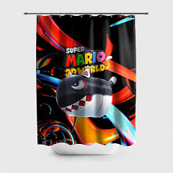 Шторка для душа Cat Bullet Bill - Super mario 3D World - Nintendo, цвет: 3D-принт