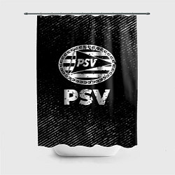 Шторка для душа PSV с потертостями на темном фоне, цвет: 3D-принт