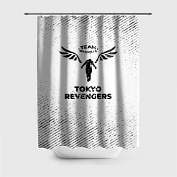 Шторка для ванной Tokyo Revengers с потертостями на светлом фоне
