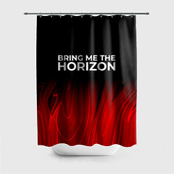 Шторка для душа Bring Me the Horizon red plasma, цвет: 3D-принт