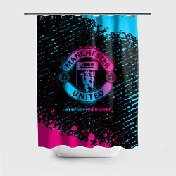 Шторка для ванной Manchester United - neon gradient