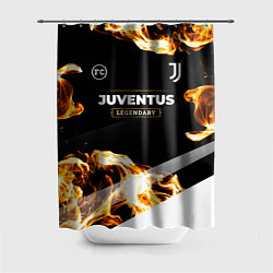 Шторка для душа Juventus legendary sport fire, цвет: 3D-принт