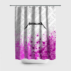 Шторка для душа Metallica rock legends: символ сверху, цвет: 3D-принт