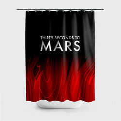 Шторка для душа Thirty Seconds to Mars red plasma, цвет: 3D-принт