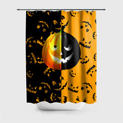 Шторка для душа Тыква на Хэллоуин, цвет: 3D-принт