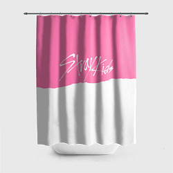 Шторка для ванной Stray Kids pink and white