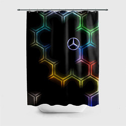 Шторка для ванной Mercedes - neon pattern