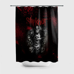 Шторка для ванной Slipknot dark red