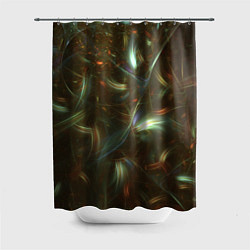 Шторка для ванной Светящиеся перья - желтый цвет