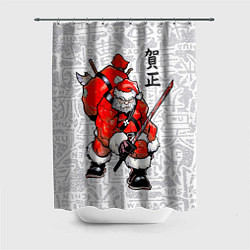 Шторка для ванной Santa Claus Samurai with katana