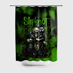 Шторка для ванной Slipknot green art