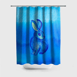 Шторка для душа Водяной кролик символ 2023, цвет: 3D-принт