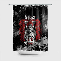 Шторка для душа Slipknot скелет, цвет: 3D-принт