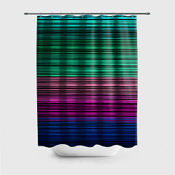 Шторка для душа Разноцветные неоновые шелковые нити, цвет: 3D-принт