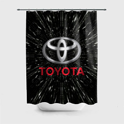 Шторка для ванной Тойота, эмблема, автомобильная тема
