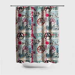 Шторка для душа Анархия и панки, цвет: 3D-принт