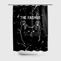 Шторка для душа Группа The Rasmus и рок кот, цвет: 3D-принт