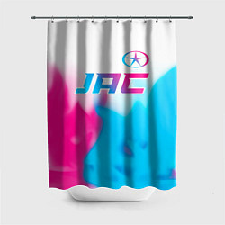 Шторка для душа JAC neon gradient style: символ сверху, цвет: 3D-принт