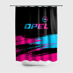 Шторка для душа Opel - neon gradient: символ сверху, цвет: 3D-принт